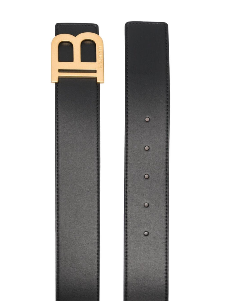 Balmain Belts 80 Balmain Belts Black Balmain Black calf leather accessory with gold-tone hardware and logo plaque. Brand
