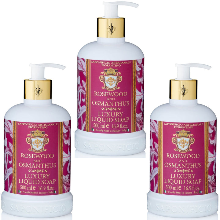 Saponificio Artigianale Fiorentino Body and Hand Wash Bundles Rosewood & Osmanthus Hand Wash Bundle Set 3Pcs Rosewood & Osmanthus Hand Wash Bundle Set 3Pcs Brand