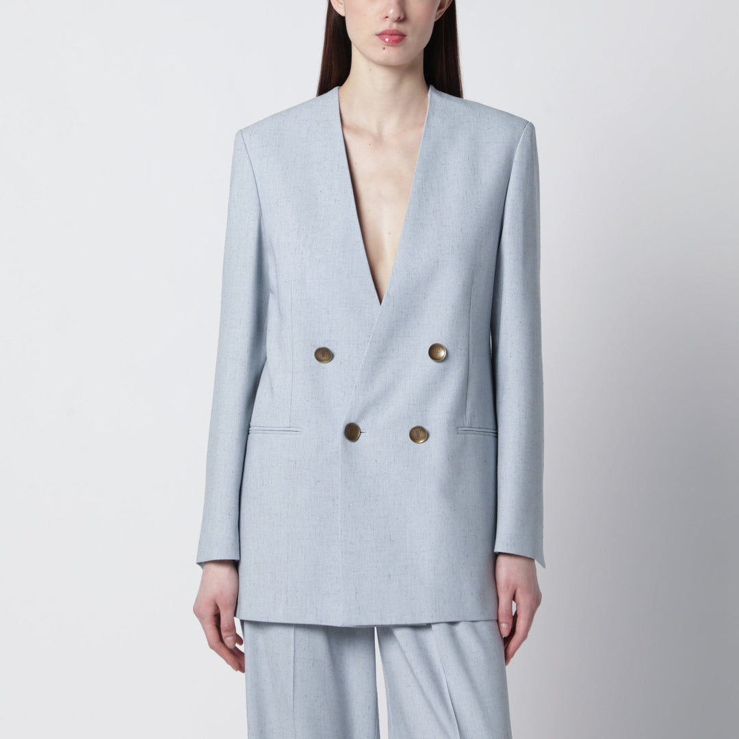 Coats & Jackets Alberta Ferretti - Light blue double-breasted tweed jacket Brand