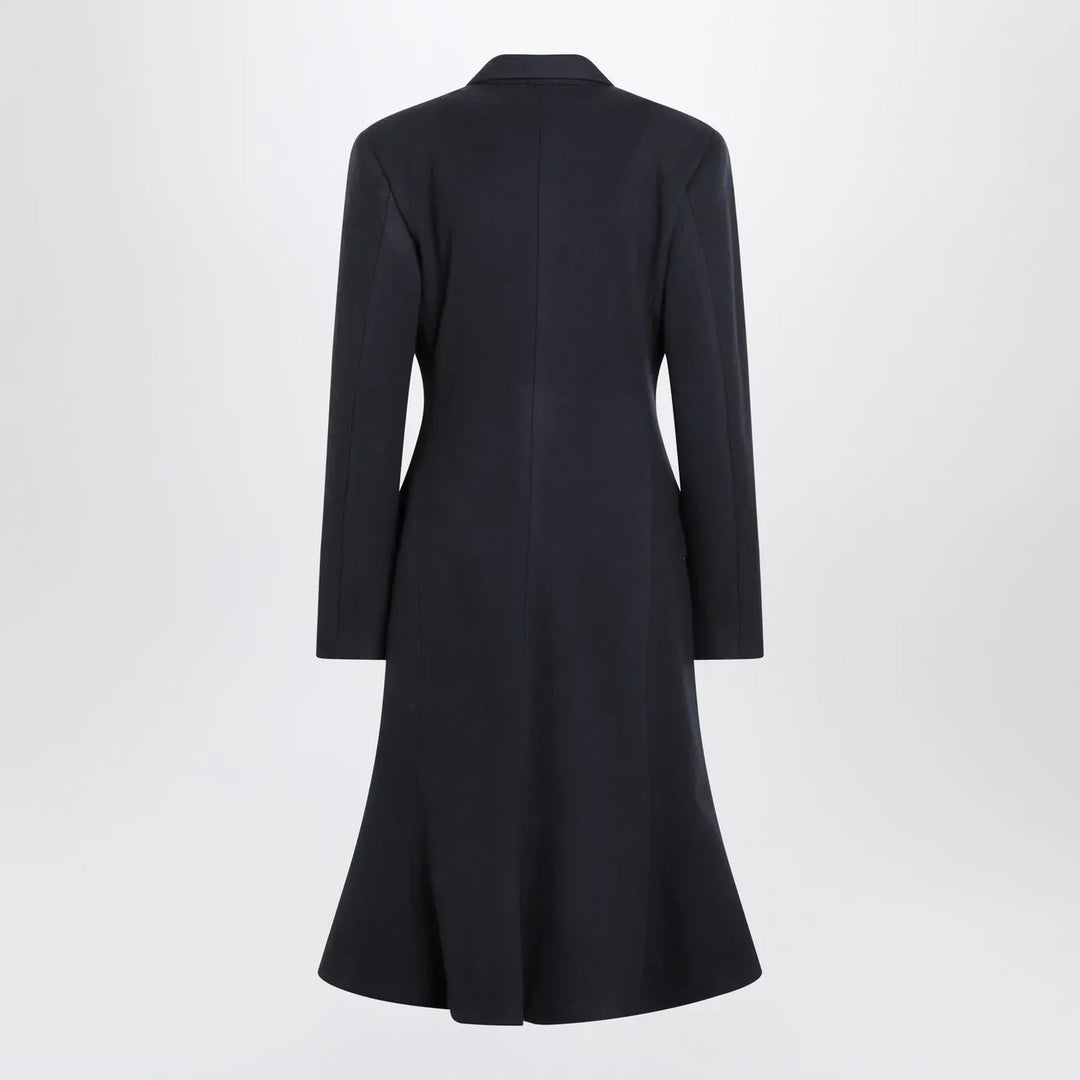 Balenciaga - Navy blue Midi Godet wool coat Brand Coats &amp; Jackets 38  FR