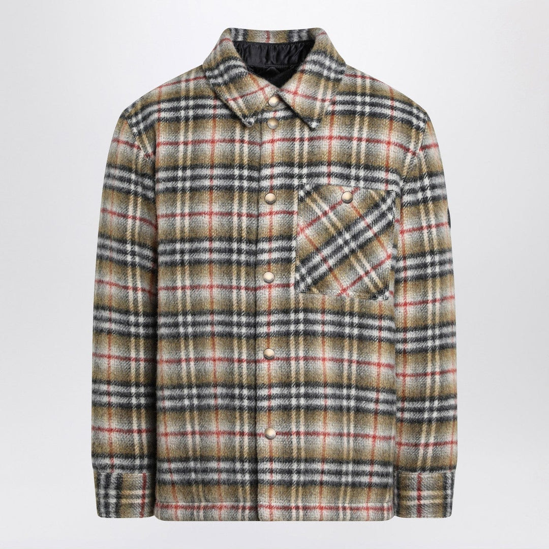 Coats & Jackets Burberry - Beige checked wool shirt jacket Brand