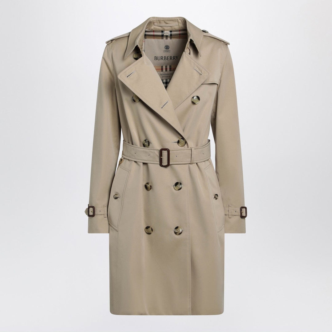 Coats & Jackets Burberry - Beige double-breasted Kensington cotton trench coat Brand