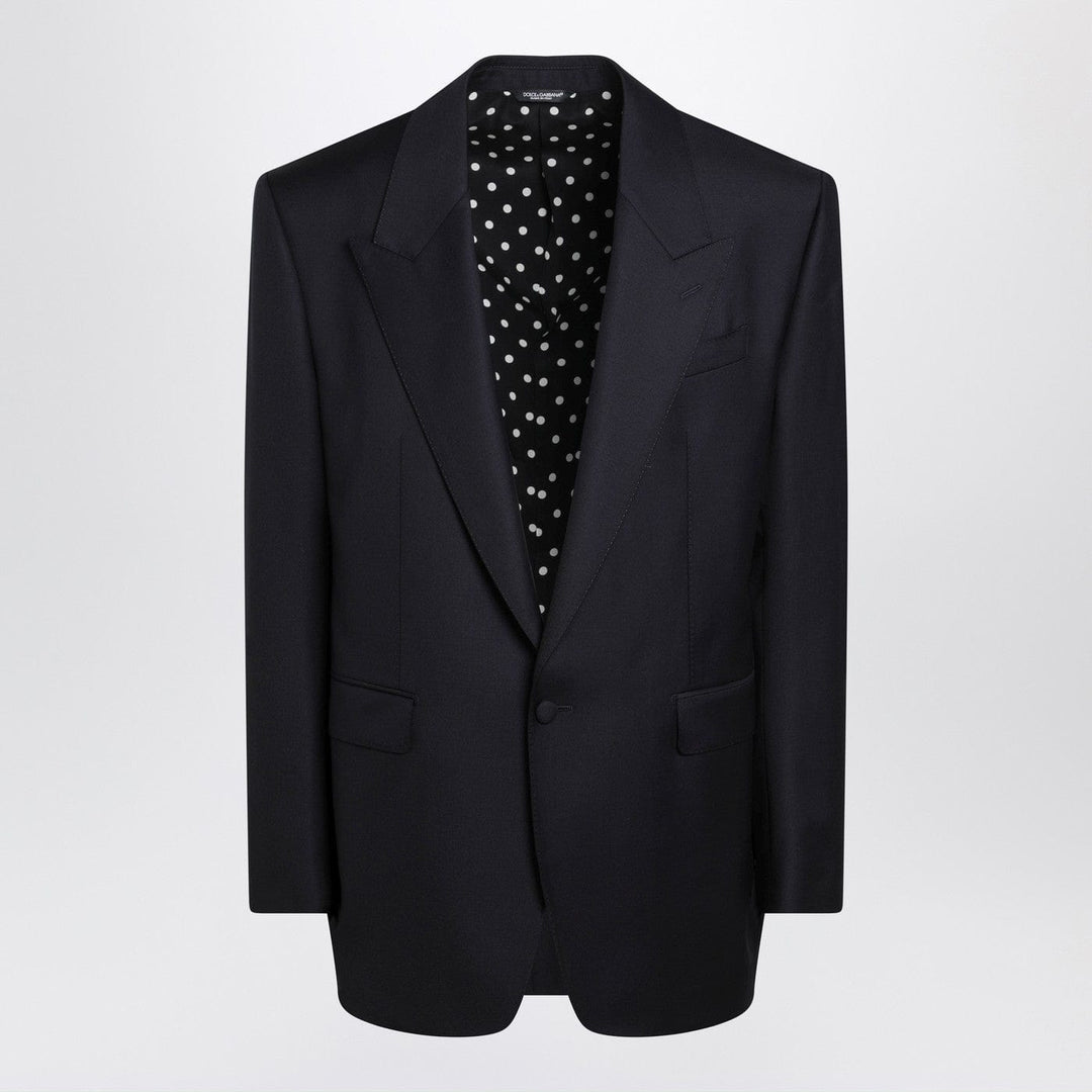 Coats & Jackets Dolce&Gabbana - Dark navy wool single-breasted jacket Brand