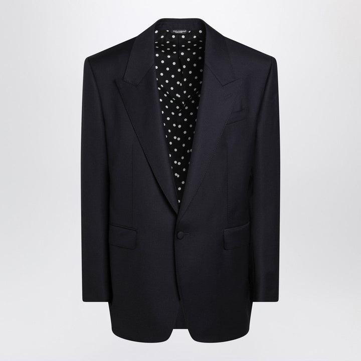Coats &amp; Jackets Dolce&amp;Gabbana - Dark navy wool single-breasted jacket Brand
