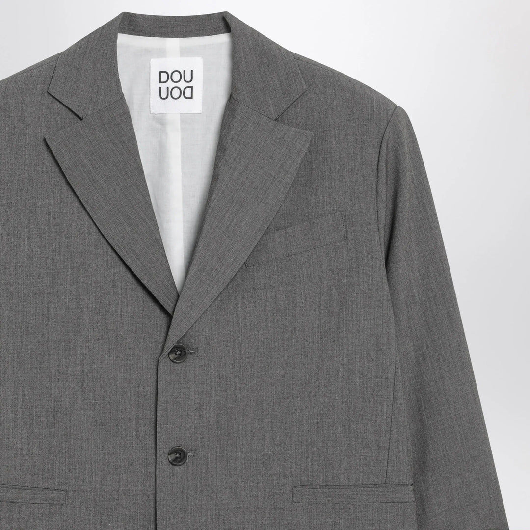 Douuod - Grey single-breasted jacket Brand Coats &amp; Jackets