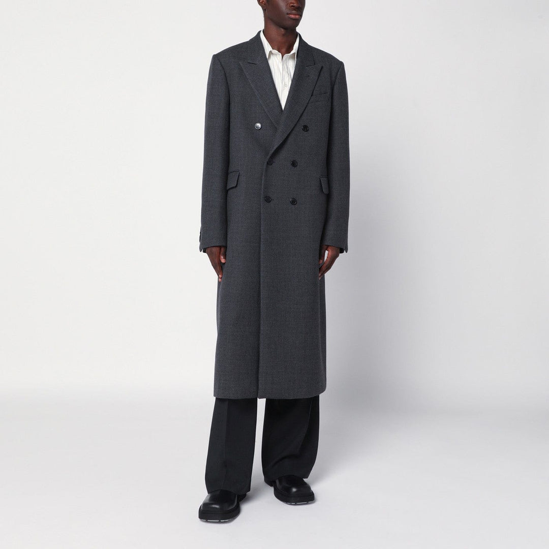 Coats & Jackets Dries Van Noten - Grey double-breasted wool coat Brand