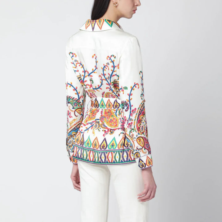 ETRO - Paisley-print belted shirt jacket Brand Coats &amp; Jackets 44  IT