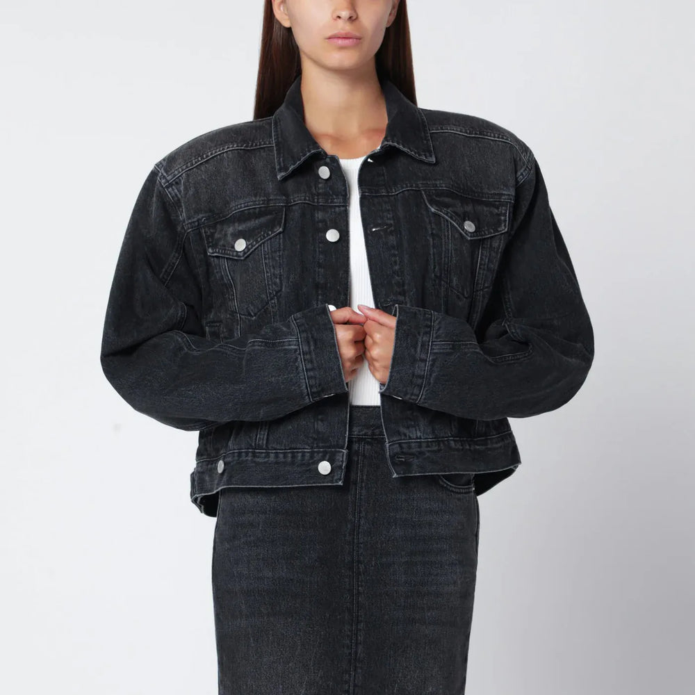 HAIKURE - Black washed-effect Renee denim jacket Brand Coats & Jackets L