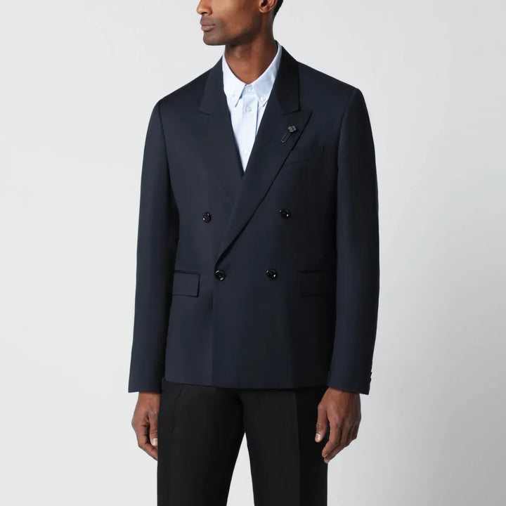 Lardini - Blue double-breasted wool jacket Brand Coats &amp; Jackets 46 IT