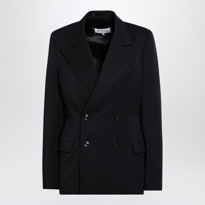 Coats &amp; Jackets 46  IT Maison Margiela - Black double-breasted jacket in wool Brand