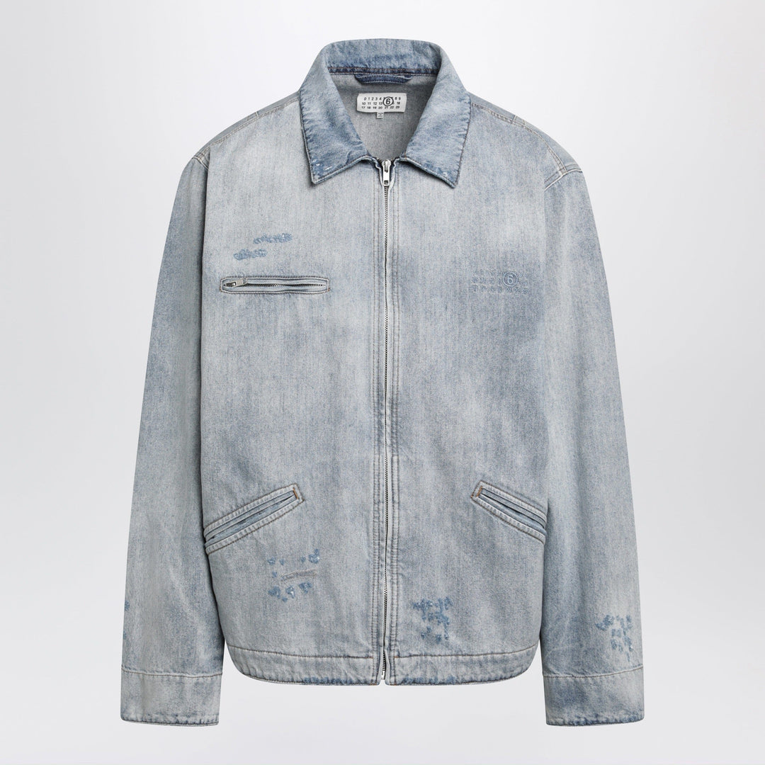 Coats & Jackets MM6 Maison Margiela - Washed Blue Zip-Up Denim Jacket Brand