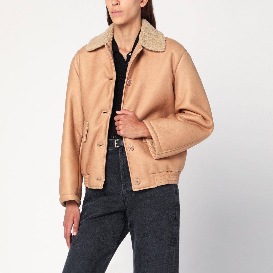 Coats & Jackets 42  IT Salvatore Santoro - Nude leather bomber jacket Brand