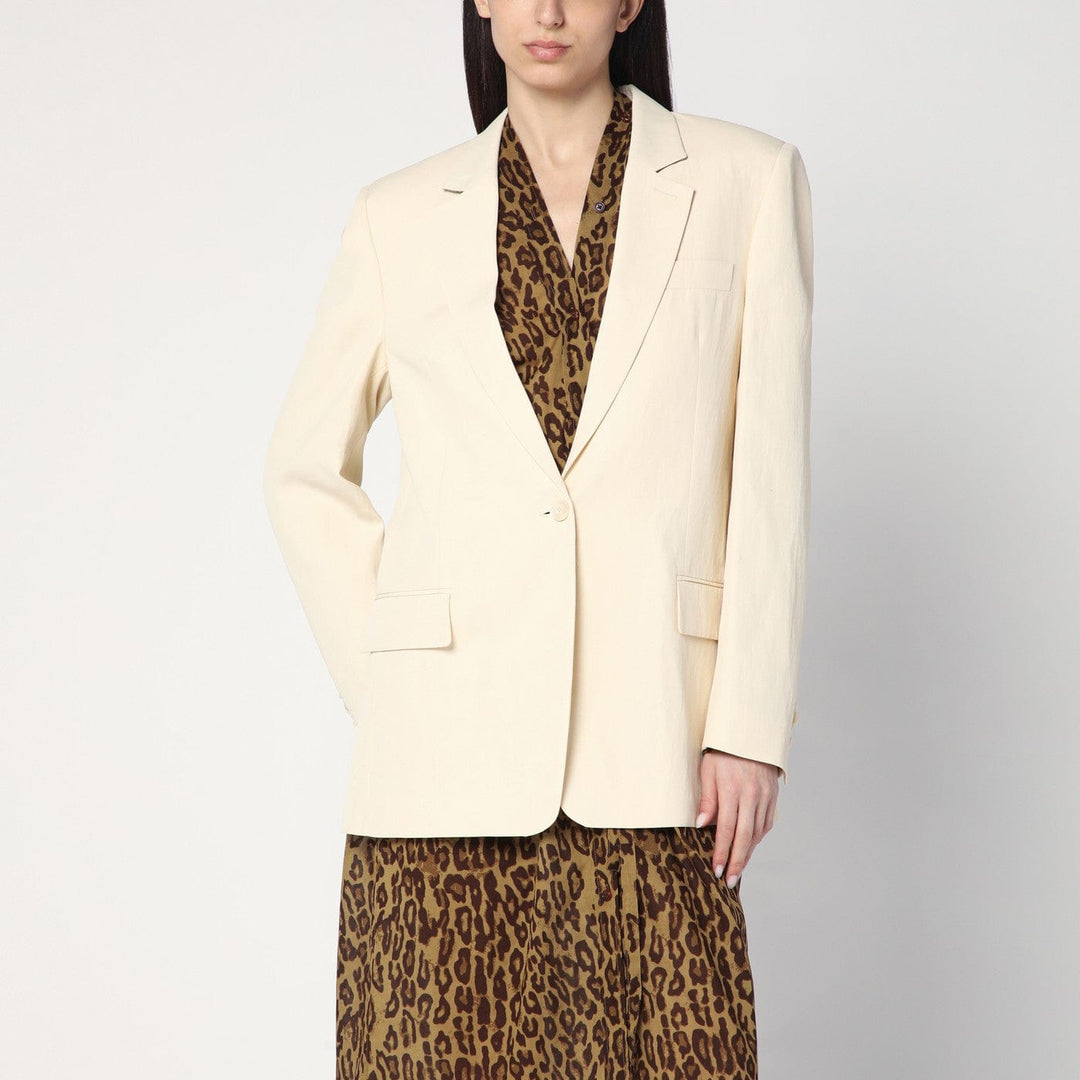 Coats & Jackets Stella McCartney - Single-breasted jacket in butter colour Brand