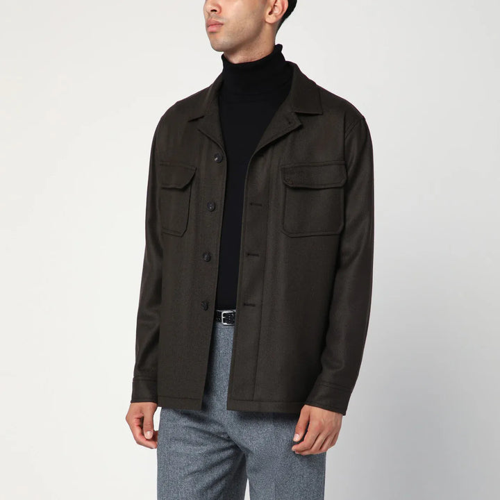 Tagliatore - Brown wool jacket Brand Coats &amp; Jackets 52 IT