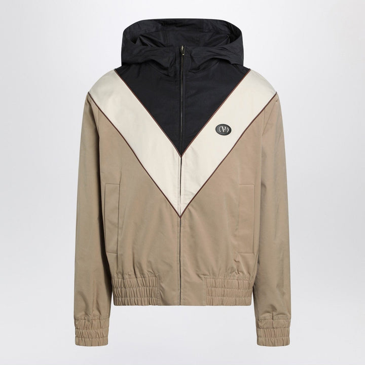 Coats &amp; Jackets Valentino - Black butter and camel jacket with Vlogo patch Brand