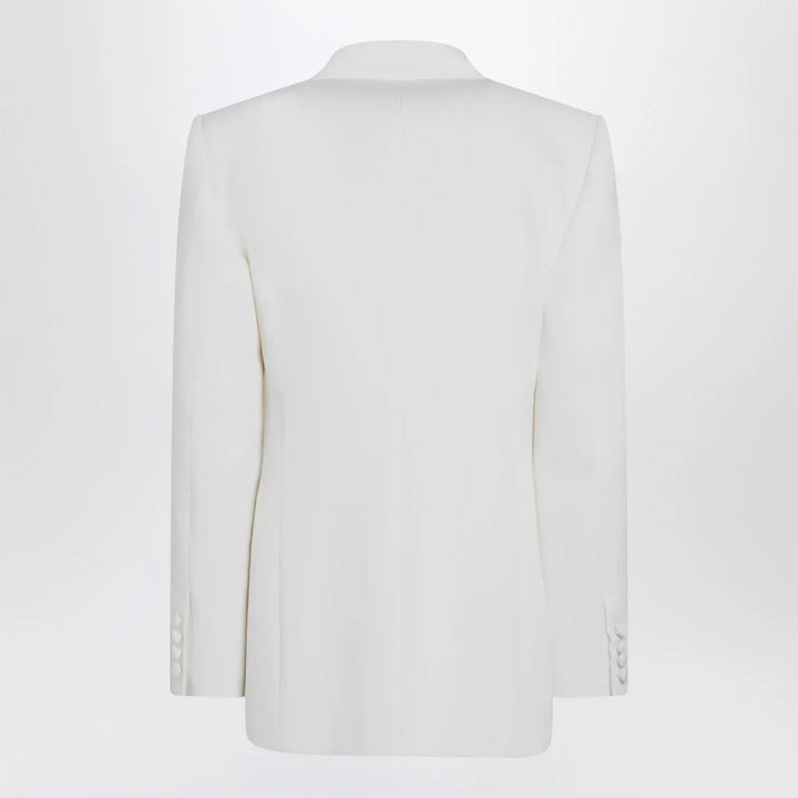 Valentino - Milk-colored double-breasted jacket in wool Brand Coats &amp; Jackets 50 IT
