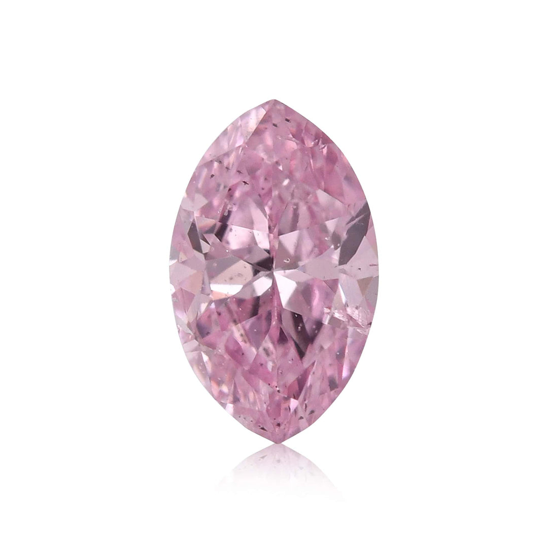 0.11 Carat Fancy Intense Purplish Pink Marquise Diamond (I1) GIA Brand Color Diamond