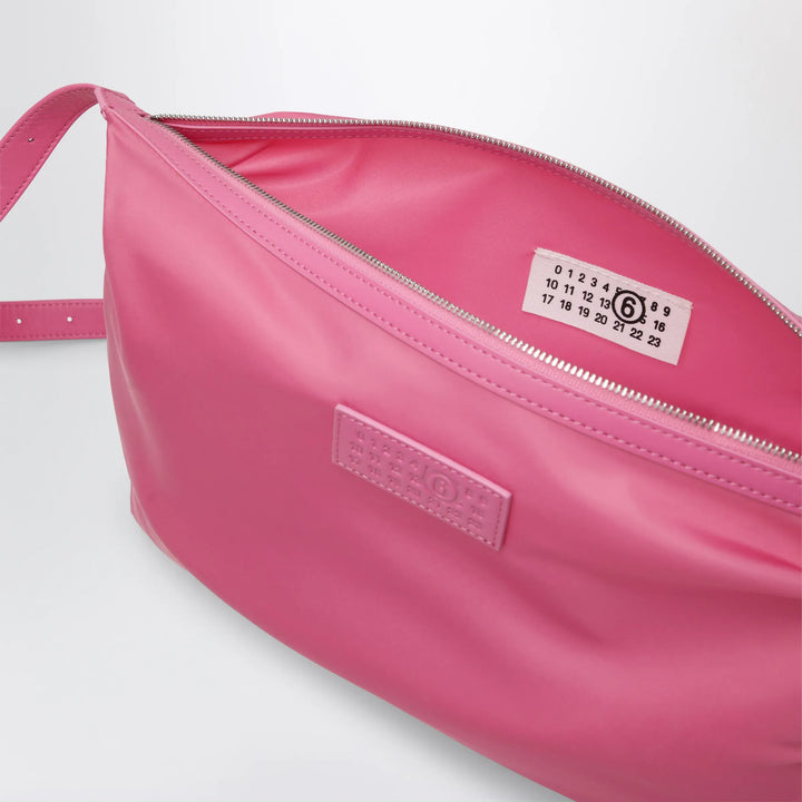 MM6 Maison Margiela - Numeric crossbody bag in nylon, carmine rose Brand Crossbody Bag U