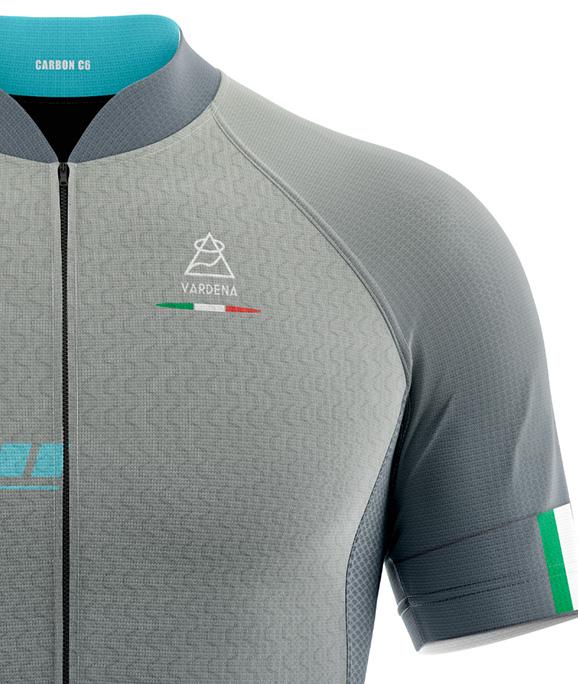 Vardena Cycling Jersey Vardena Silver Blue Full Carbon Cycling Jersey Vardena Full Carbon Jersey Silver Blue Brand