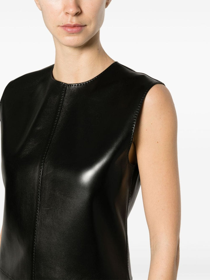 Saint Laurent Dresses 38 Saint Laurent Black Sheepskin Panelled Sleeveless Dress Saint Laurent Black Sheepskin Panelled Sleeveless Dress Chic & Modern Brand