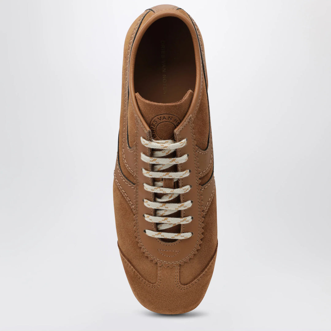 Dries Van Noten - Brown leather and suede Sneakers Brand