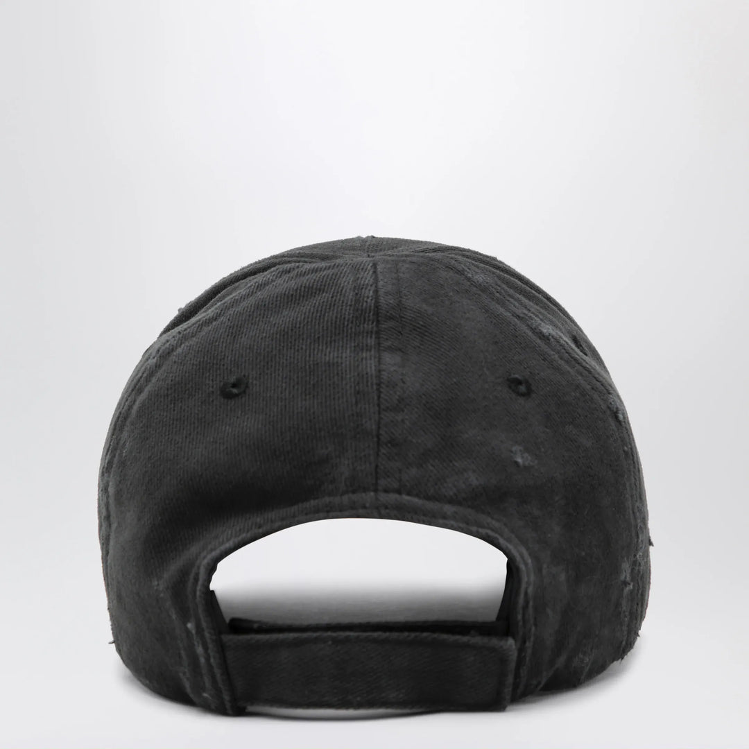Balenciaga - Black cotton drill baseball cap with logo Brand Hats