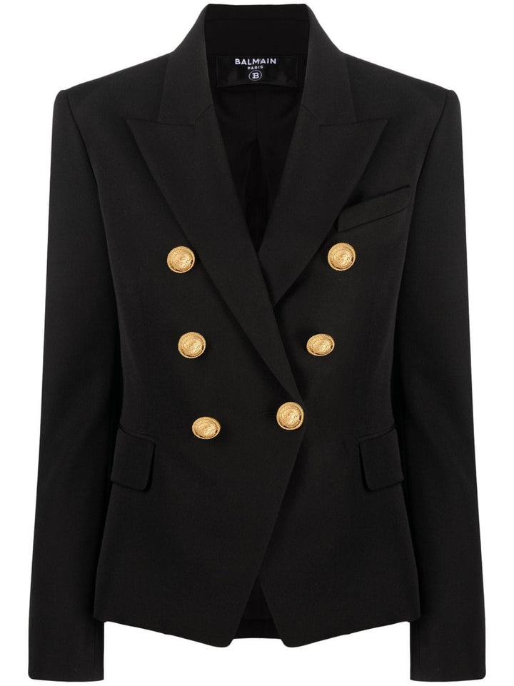 Balmain Jackets 40 Balmain 6-Button Blazer Balmain 6-Button Black Blazer Brand