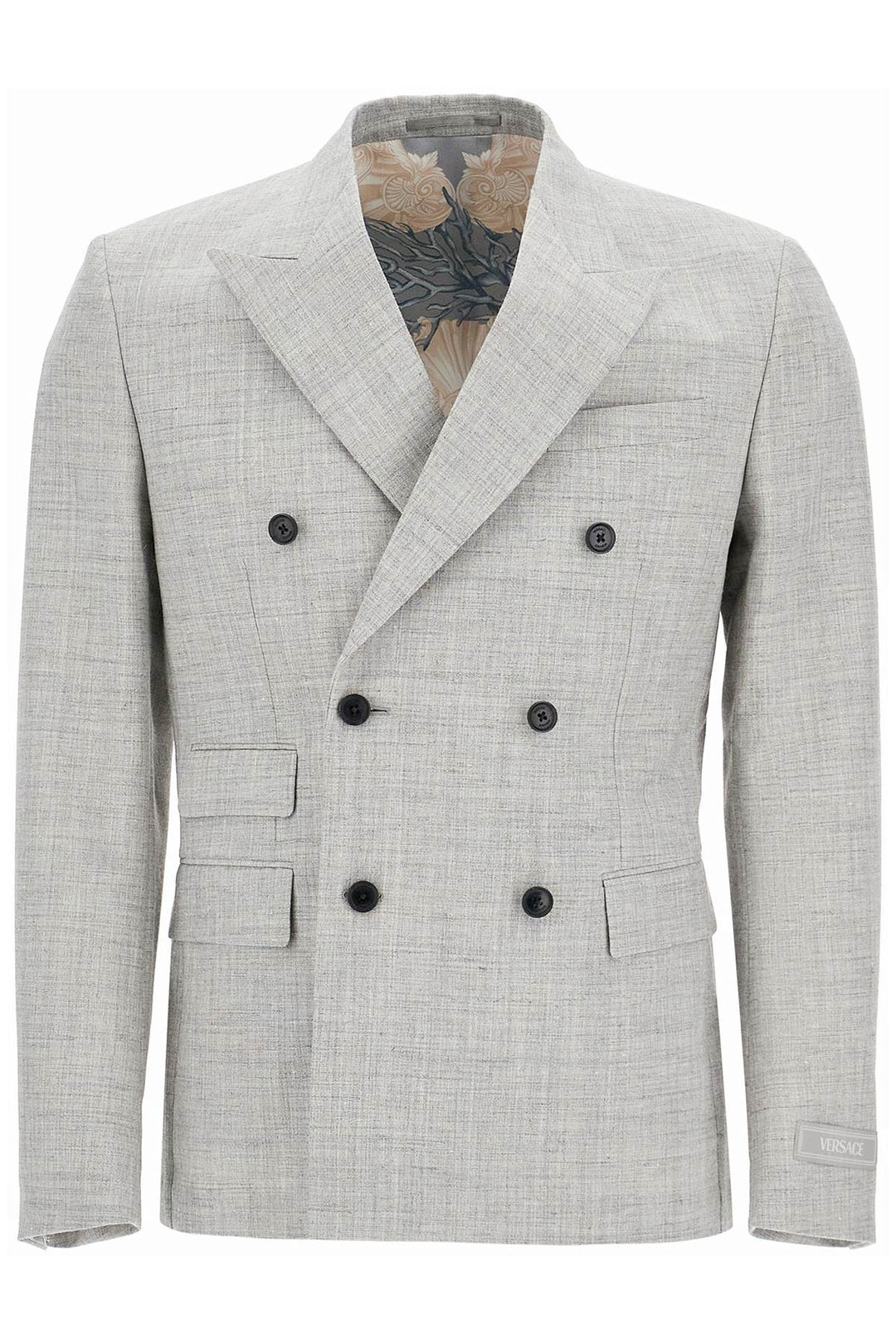 Versace Jackets 48 Versace Double-breasted Wool Blend Blazer Versace Double-breasted Wool Blend Blazer Brand