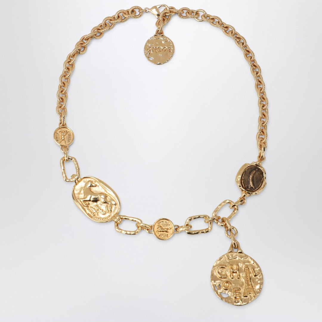 Jewelry TU Gold Medals Choker Brand