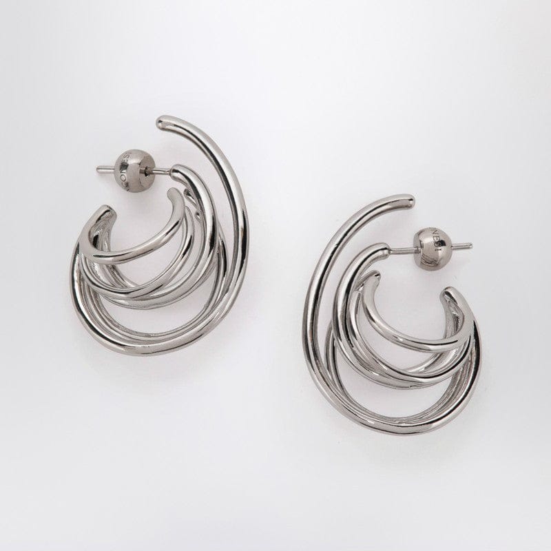 Jewelry Panconesi - Circular earrings in silver tone - One size Brand