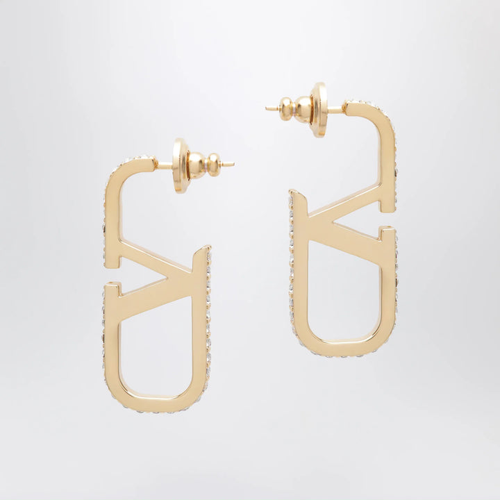 Valentino Garavani - Gold-tone VLogo Signature earrings with Swarovski crystals Brand Jewelry U
