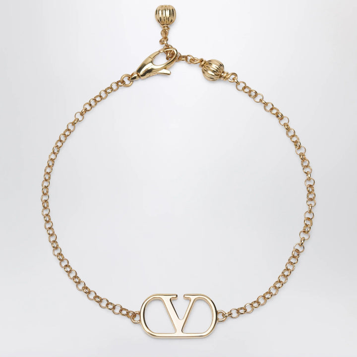 Valentino Garavani - VLogo Signature bracelet in gold-tone brass Brand Jewelry S