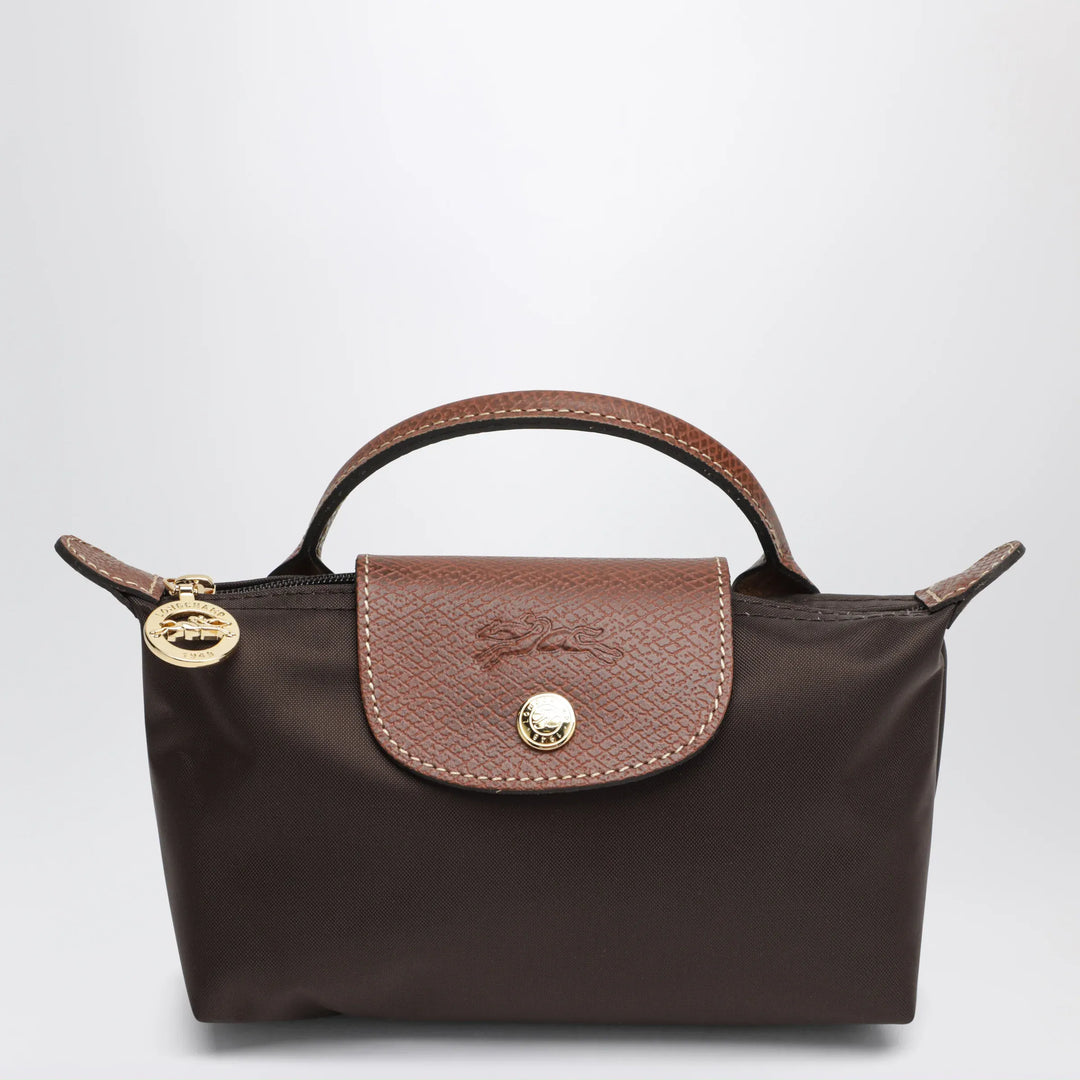 Longchamp - Le Pliage Original Pebble clutch bag moka Brand U