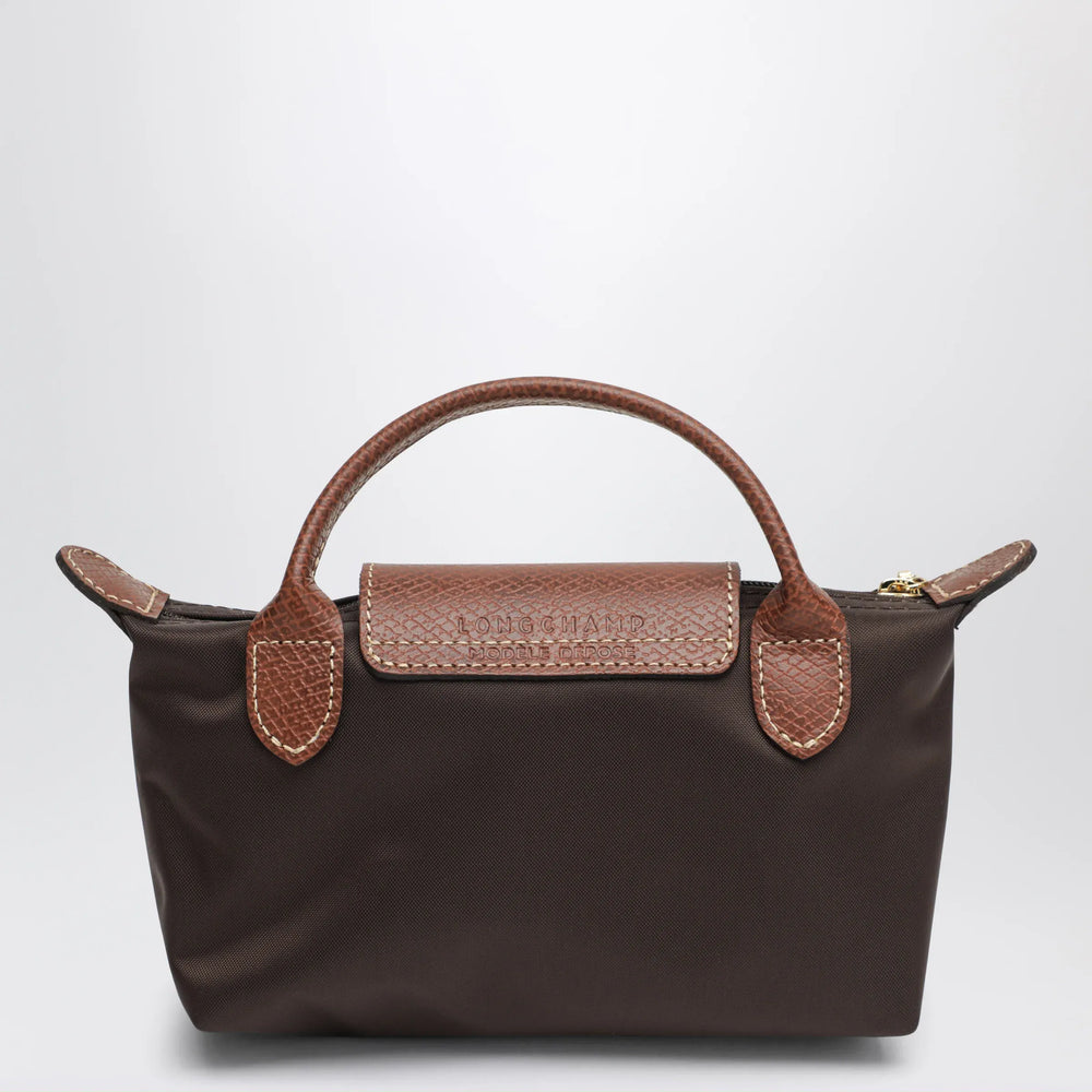 Longchamp - Le Pliage Original Pebble clutch bag moka Brand U