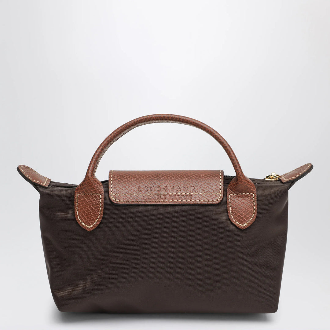 Longchamp - Le Pliage Original Pebble clutch bag moka Brand U