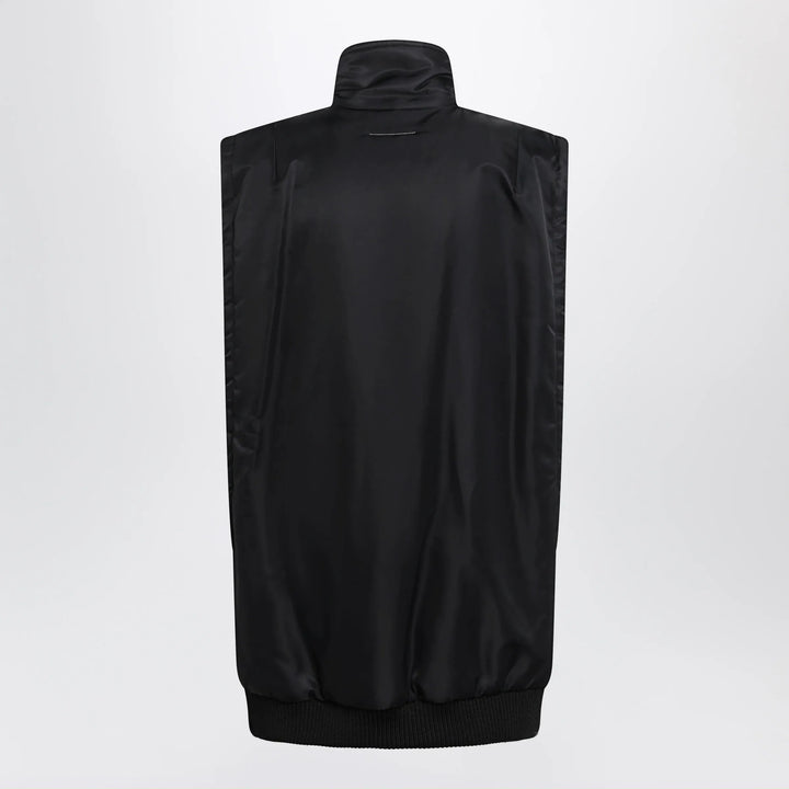 MM6 Maison Margiela - Black Nylon Zip-Up Vest Brand