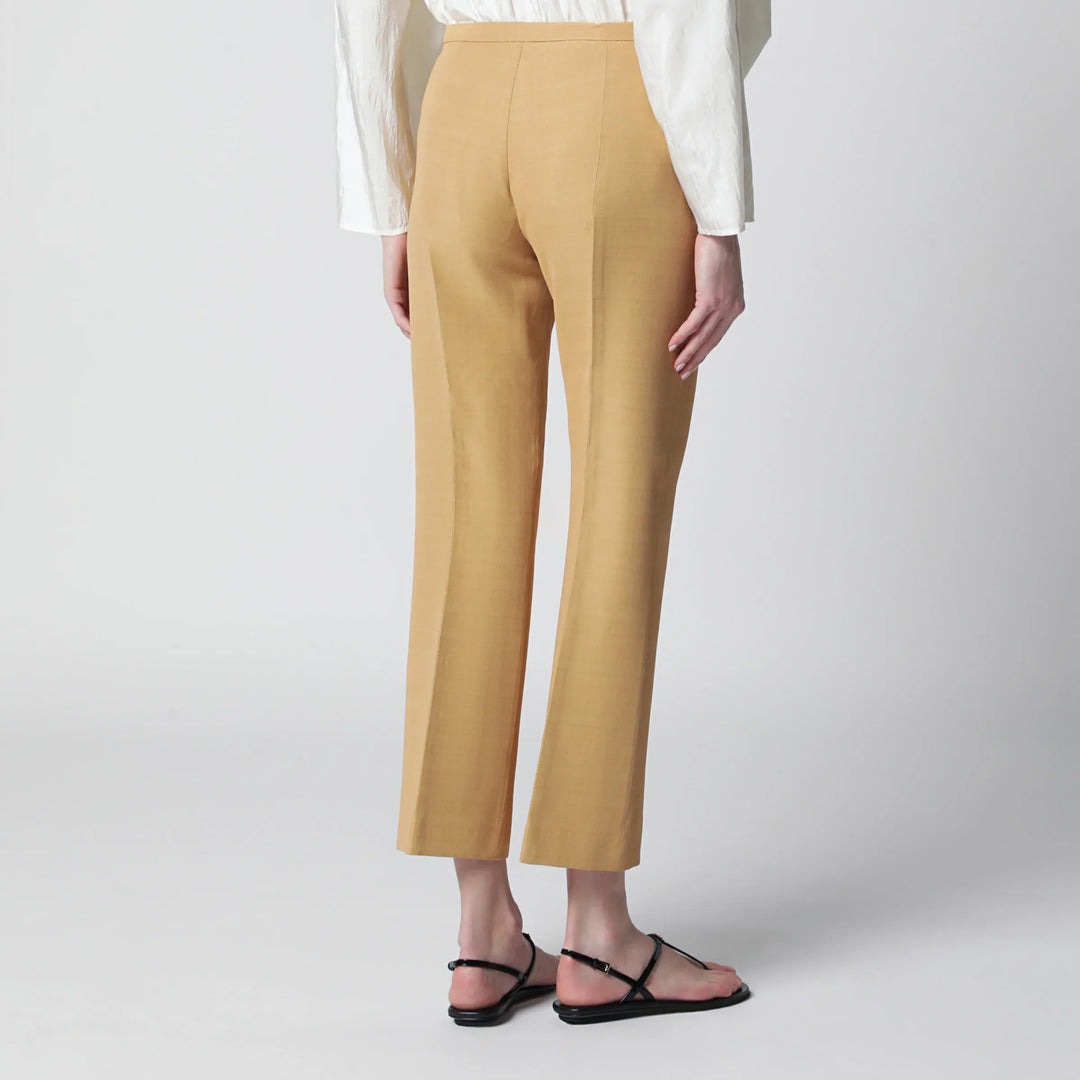 Alberta Ferretti - Beige ankle-length trousers in viscose blend Brand Pants