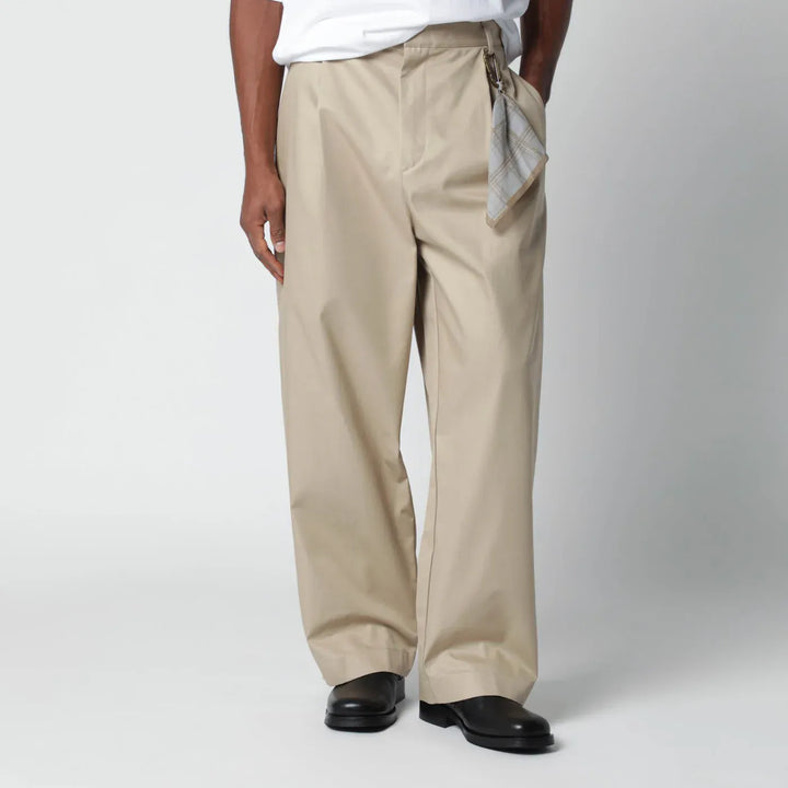 DARKPARK - Beige cotton trousers Brand Pants 46 IT
