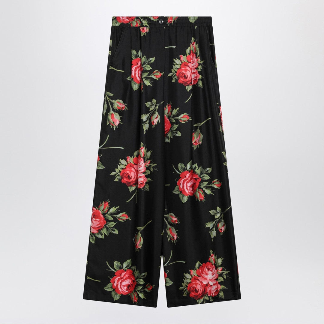 Pants Dolce&Gabbana - Wide twill trousers with rose bouquet print Brand