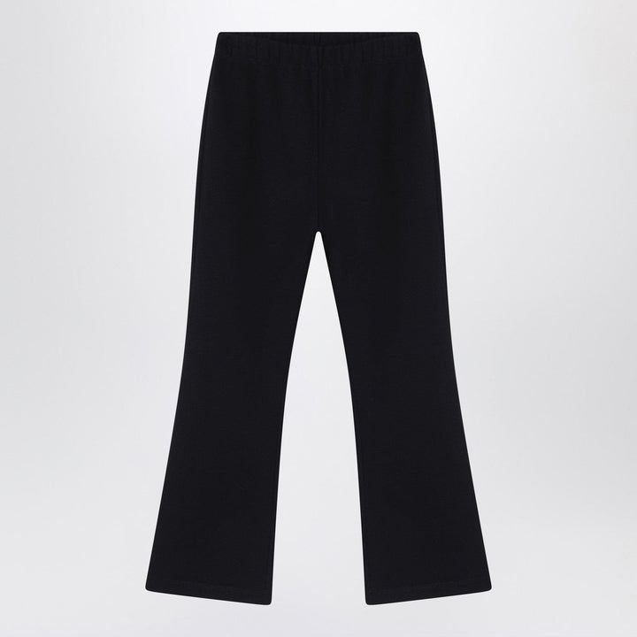 Pants 14 Douuod - Black trousers with logo patch Brand