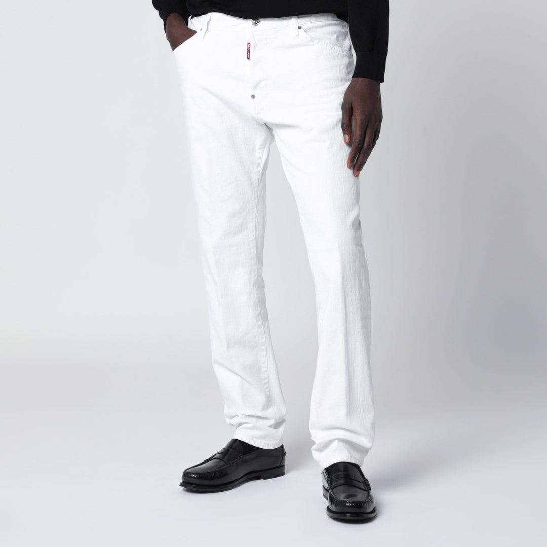 Pants Dsquared2 - Teddy jeans in white stretch cotton denim Brand
