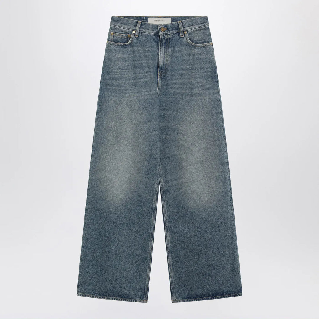 Golden Goose - Blue washed wide-leg jeans Brand Pants 24