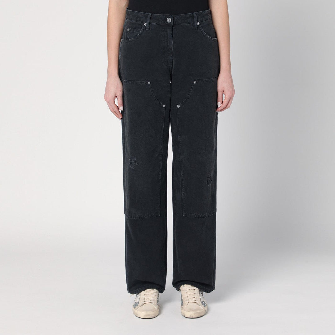Pants 42  IT Golden Goose - Wide black trousers in denim Brand