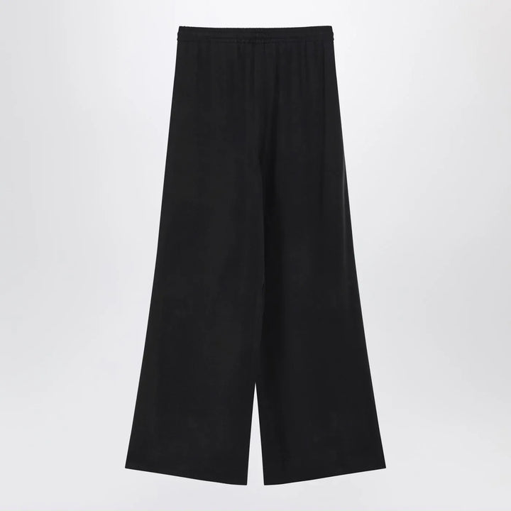 Max Mara - Wide-leg blue silk trousers Brand Pants
