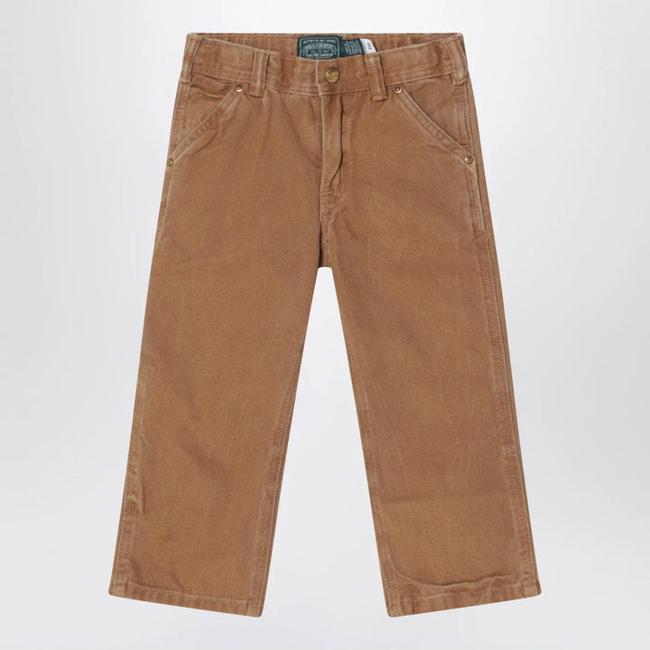Polo Ralph Lauren - Brown vintage-effect cotton trousers Brand Pants 12