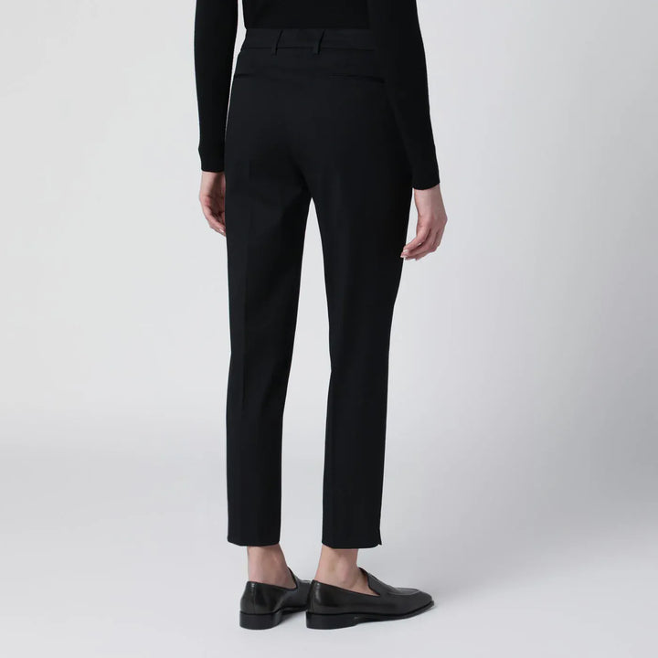 PT Torino - Black slim-fit cotton-blend trousers Brand Pants