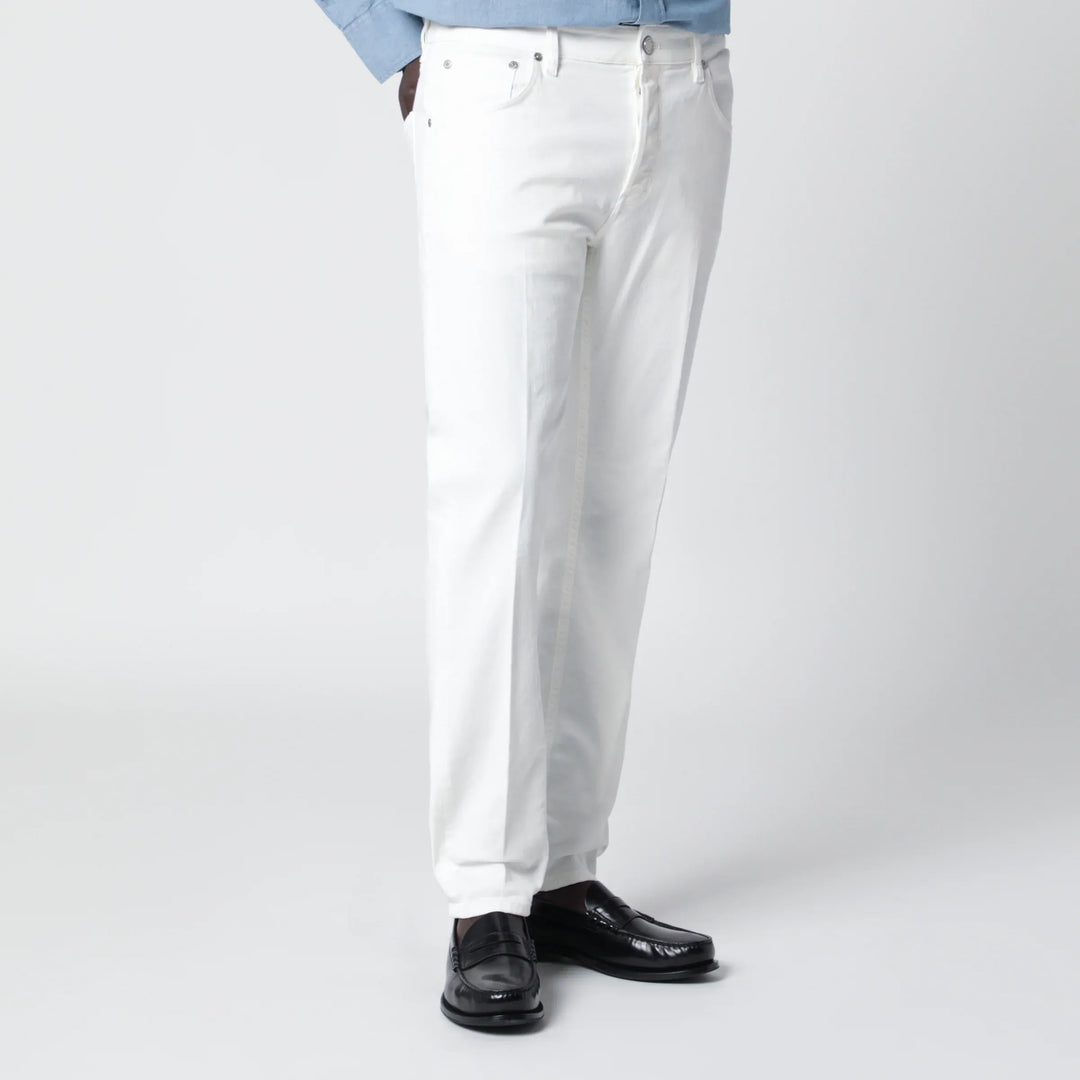 PT Torino Denim - White Reggae Tapered Trousers Brand Pants