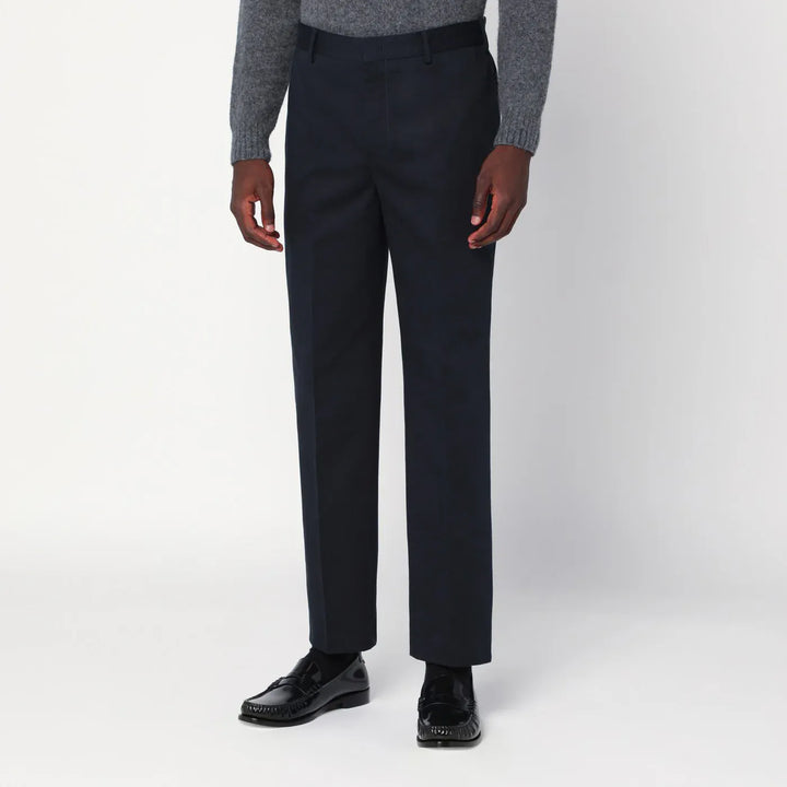 PT Torino - Navy blue cotton trousers Brand Pants