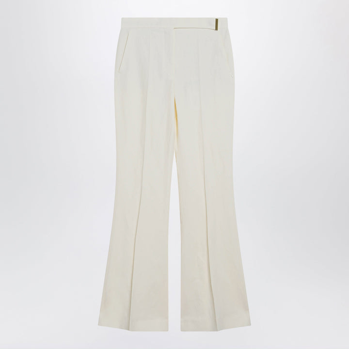 Pants Sportmax - Low-rise flare trousers in viscose and textile paper Brand
