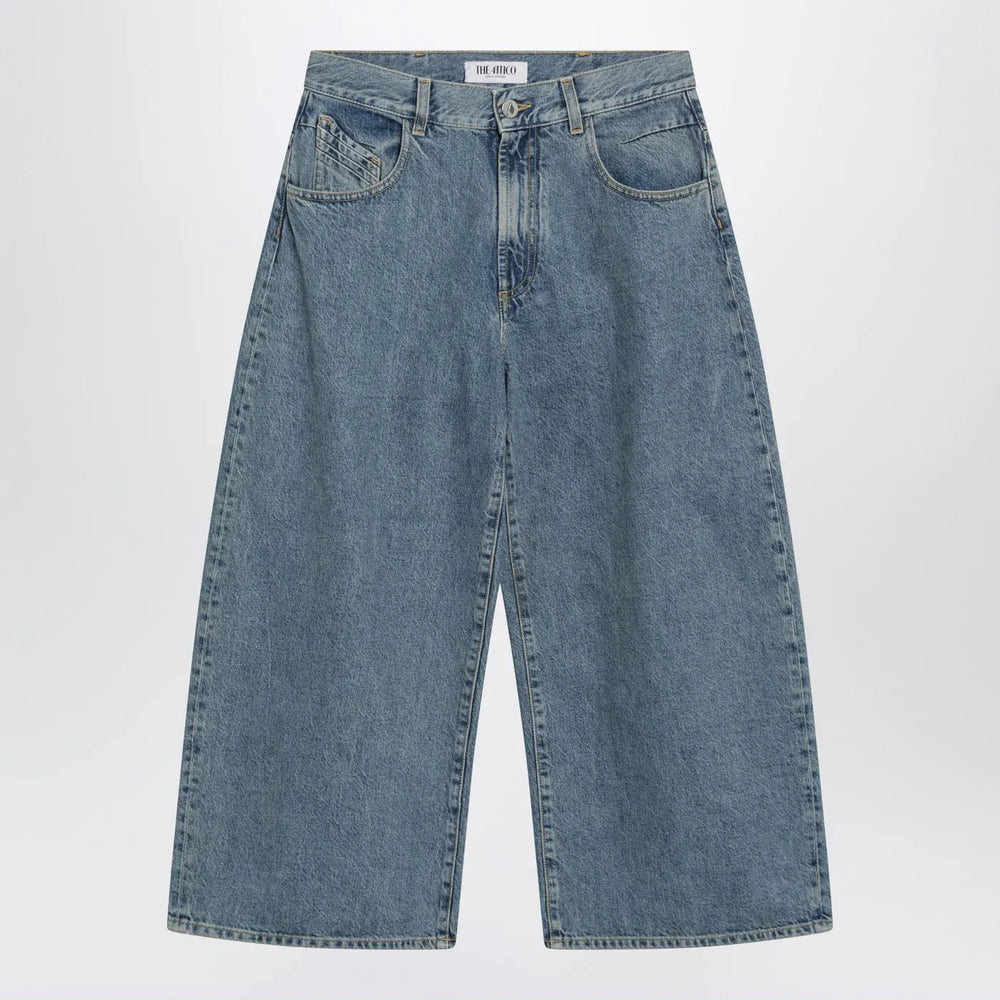 The Attico - Light blue cropped jeans Brand Pants 26